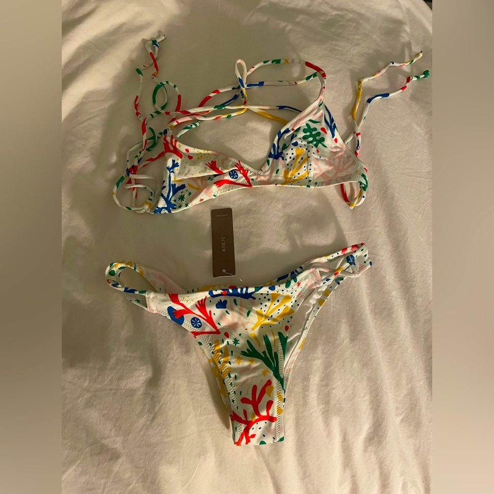 J Crew NWT tropical bikini xs
